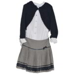 Le Giovani Di Stella Italy Set – Cardigan, Shirt, and Skirt