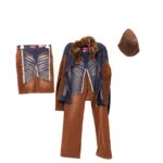 Σετ Μπουφάν Παντελόνι και Φούστα τζιν με κοτλέ