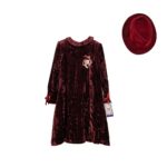 Les Enfants Velvet Chiffon Dress