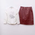 Φούστα δερματίνη Check in