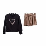 Σετ Μπλούζα και Σορτς δερματίνη